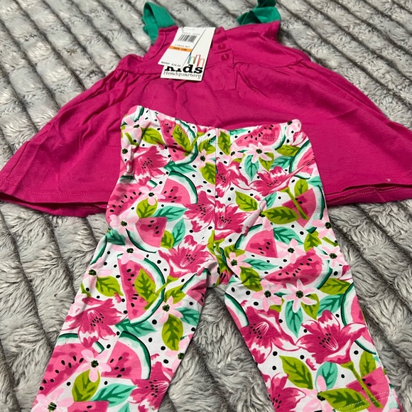Kids Headquarters 12 Mos Watermelon Top/Leggings Set NWT - Picture 2 of 6